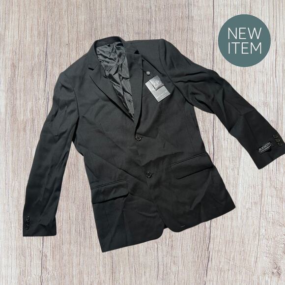 Bocaccio Uomo Boys XL Blazer 20 Black Two Button Suit Jacket NWT $219 MSRP